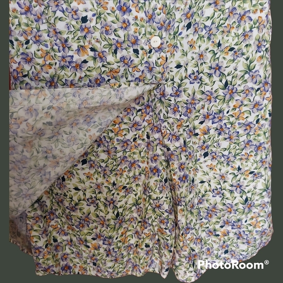 SOLD Vtg 90s floral romper mini dress skort - Picture 8 of 12